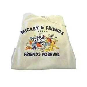 NEW Disney Women's Size Large Mickey Mouse White Hoodie Mickey & Friends